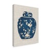 Trademark Fine Art Vision Studio 'Blue & White Ginger Jar On Linen I' Canvas Art, 35x47 WAG07987-C3547GG